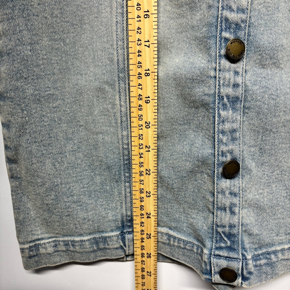 Michael Kors Women’s Button- Down Blue Denim Mini Dress - Picture 13 of 13